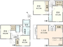 【埼玉県/朝霞市三原】朝霞市三原2丁目　新築戸建 間取り図