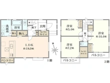 【埼玉県/所沢市上新井】所沢市上新井2丁目　新築戸建　1号棟 間取り図