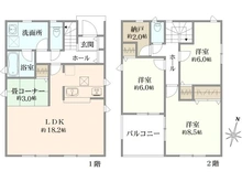 【東京都/東久留米市小山】東久留米市小山3丁目 2号棟 間取り図