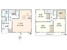 【東京都/東久留米市小山】東久留米市小山3丁目 4号棟 間取り図