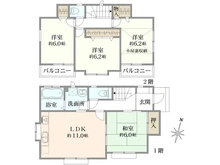 【埼玉県/所沢市宮本町】所沢市宮本町1丁目　中古戸建 間取り図