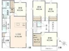 【埼玉県/入間市大字下藤沢】入間市下藤沢23期　2号棟 間取り図