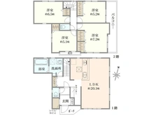 【埼玉県/さいたま市北区日進町】さいたま市北区日進町3丁目　中古戸建 間取り図