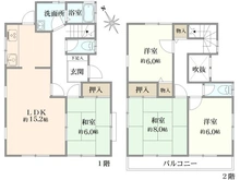 【埼玉県/富士見市大字水子】埼玉県富士見市大字水子923-15　中古戸建て 間取り図
