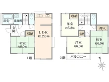 【埼玉県/所沢市大字山口】所沢市山口　中古戸建 間取り図