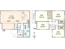 【東京都/練馬区谷原】練馬区谷原6丁目　新築戸建 間取り図
