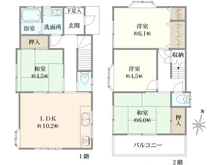【埼玉県/所沢市大字下安松】所沢市下安松 中古戸建 間取り図