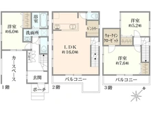 【埼玉県/ふじみ野市北野】ふじみ野市北野2丁目　中古戸建 間取り図
