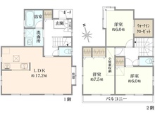 【埼玉県/所沢市大字北秋津】所沢市北秋津　中古戸建 間取り図