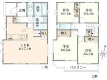 【埼玉県/所沢市くすのき台】所沢市くすのき台1丁目　新築戸建　B棟/全3棟 間取り図