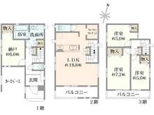 【埼玉県/所沢市くすのき台】所沢市くすのき台1丁目　新築戸建　C棟/全3棟 間取り図