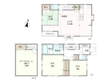 【東京都/世田谷区瀬田】世田谷区瀬田5丁目 中古一戸建て 間取り図