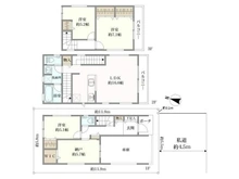 【東京都/江戸川区上篠崎】江戸川区上篠崎3丁目 中古一戸建て 間取り図