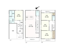 【大阪府/大阪市住吉区清水丘】大阪市住吉区清水丘3丁目 中古一戸建て 間取り図