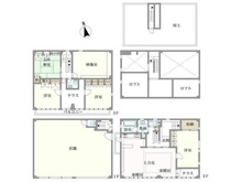 【愛知県/名古屋市北区東大杉町】名古屋市北区東大杉町1丁目 中古一戸建て 間取り図