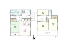【千葉県/習志野市花咲】習志野市花咲1丁目 中古一戸建て 間取り図