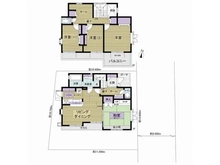 【千葉県/柏市つくしが丘】柏市つくしが丘二丁目中古戸建 間取り図