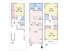 【神奈川県/川崎市中原区井田杉山町】井田杉山町一戸建て 間取り図