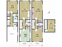 【大阪府/大阪市城東区成育】大阪市城東区成育一丁目　中古戸建 間取り図