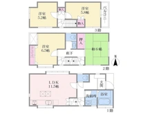 【東京都/大田区西糀谷】西糀谷2丁目一戸建て 間取り図