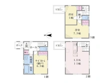 【東京都/大田区西蒲田】西蒲田6丁目一戸建て 間取り図