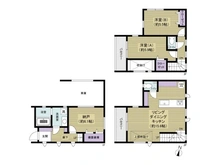 【神奈川県/横浜市青葉区たちばな台】横浜市青葉区たちばな台2丁目戸建 間取り図