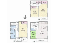 【神奈川県/川崎市幸区小倉】小倉4丁目一戸建て 間取り図