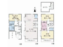 【神奈川県/横浜市鶴見区向井町】向井町4丁目一戸建て 間取り図