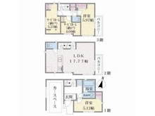【神奈川県/横浜市鶴見区岸谷】岸谷2丁目一戸建て 間取り図
