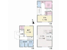 【神奈川県/川崎市川崎区大師本町】大師本町一戸建て 間取り図