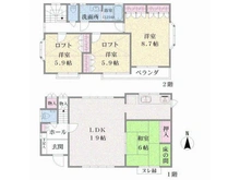 【神奈川県/横浜市鶴見区北寺尾】北寺尾4丁目一戸建て 間取り図