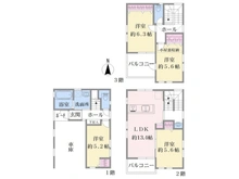 【神奈川県/横浜市鶴見区浜町】浜町1丁目一戸建て 間取り図