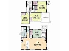 【大阪府/茨木市山手台新町】茨木市山手台新町一丁目(戸建) 間取り図