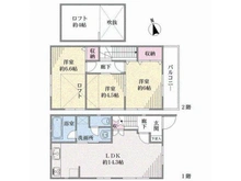 【東京都/大田区山王】山王2丁目一戸建て 間取り図