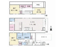 【東京都/品川区西大井】西大井2丁目一戸建て 間取り図