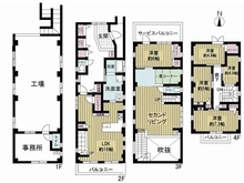 【大阪府/大阪市平野区加美西】平野区加美西一丁目工場付戸建 間取り図