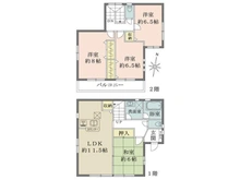 【千葉県/柏市西原】千葉県柏市西原6丁目 一戸建て 間取り図