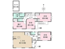【神奈川県/川崎市中原区下小田中】神奈川県川崎市中原区下小田中6丁目 一戸建て 間取り図