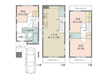 【東京都/荒川区西尾久】東京都荒川区西尾久7丁目 一戸建て 間取り図