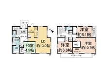 【千葉県/我孫子市湖北台】我孫子市湖北台10丁目 中古一戸建て 間取り図