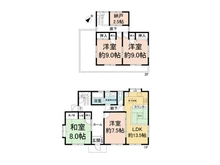 【千葉県/松戸市常盤平】松戸市常盤平1丁目 中古一戸建て 間取り図