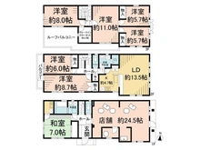 【千葉県/松戸市六実】松戸市六実4丁目 中古一戸建て 間取り図