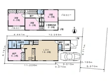 【千葉県/船橋市二宮】船橋市二宮1丁目 中古一戸建て 間取り図