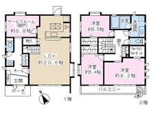 【東京都/調布市染地】調布市染地3丁目 中古一戸建て 間取り図