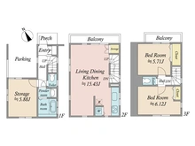 【東京都/練馬区平和台】練馬区平和台3丁目 中古一戸建て 間取り図