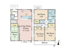 【東京都/東村山市本町】東村山市本町3丁目 中古一戸建て 間取り図