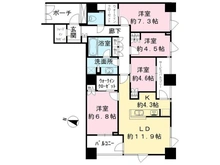 【神奈川県/川崎市多摩区登戸】アトラスタワー向ヶ丘遊園 間取り図