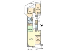 【神奈川県/川崎市宮前区犬蔵】たまプラーザスカイマンション東館 間取り図