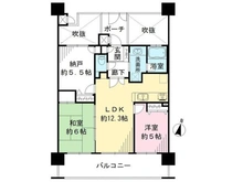 【兵庫県/神戸市灘区水道筋】ライオンズマンション王子公園ヴィアーレ 間取り図