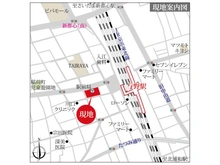 【埼玉県/さいたま市中央区大字下落合】スカイレジデンシャルタワーズサウスウイング 現地案内図